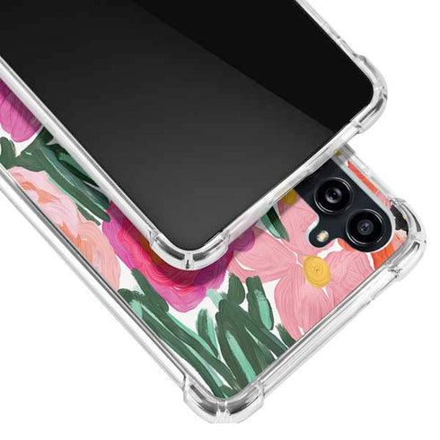 Bouffants and Broken Hearts Painterly Garden Galaxy A54 5G Clear Case