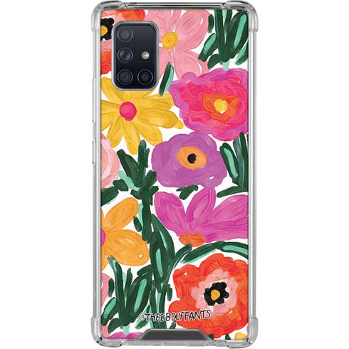 Bouffants and Broken Hearts Painterly Garden Galaxy A71 5G Clear Case