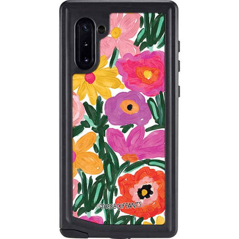 Bouffants and Broken Hearts Painterly Garden Galaxy Note 10 Waterproof Case