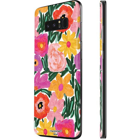 Bouffants and Broken Hearts Painterly Garden Galaxy Note 8 Skin