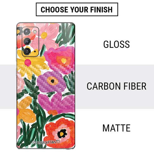 Bouffants and Broken Hearts Painterly Garden Galaxy Note20 5G Skin
