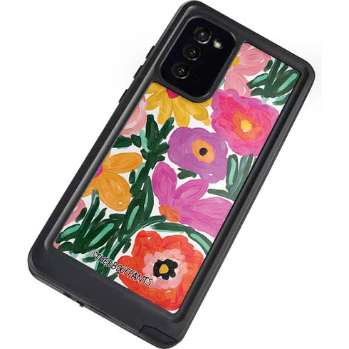 Bouffants and Broken Hearts Painterly Garden Galaxy Note20 5G Waterproof Case