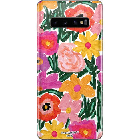 Bouffants and Broken Hearts Painterly Garden Galaxy S10 Plus Skin