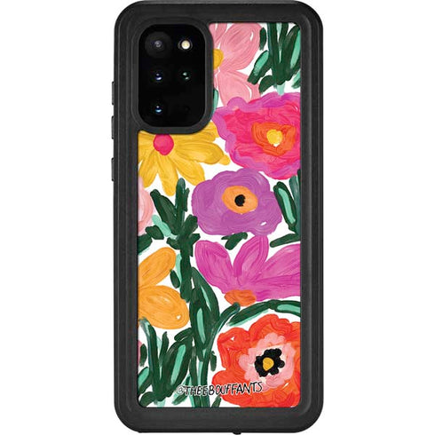 Bouffants and Broken Hearts Painterly Garden Galaxy S20 Plus Waterproof Case