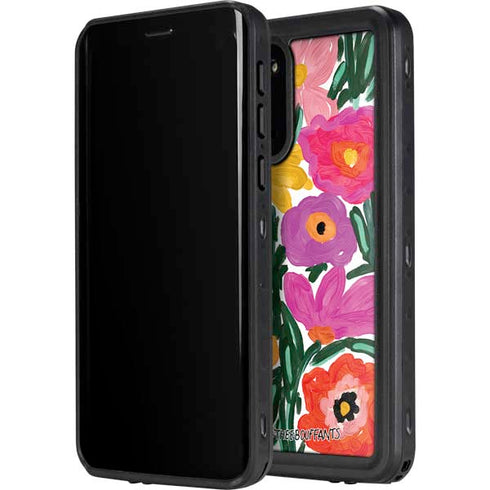 Bouffants and Broken Hearts Painterly Garden Galaxy S20 Plus Waterproof Case