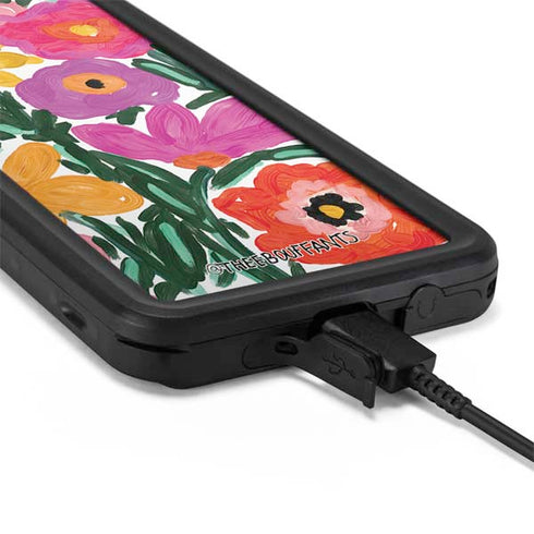 Bouffants and Broken Hearts Painterly Garden Galaxy S20 Plus Waterproof Case