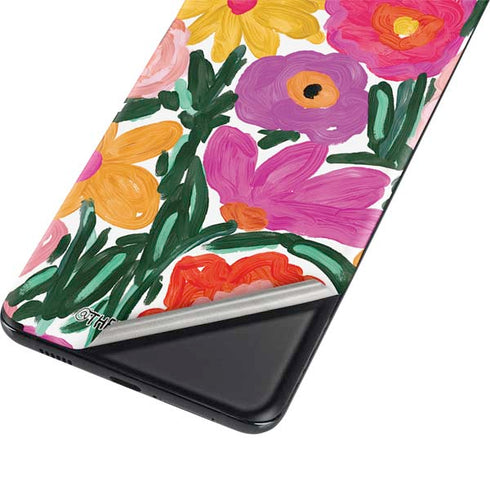 Bouffants and Broken Hearts Painterly Garden Galaxy S21 5G Skin