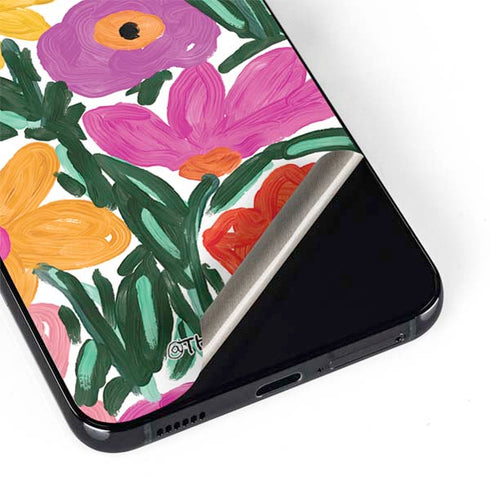 Bouffants and Broken Hearts Painterly Garden Galaxy S22 Plus Skin