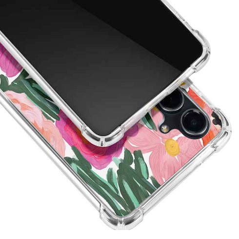 Bouffants and Broken Hearts Painterly Garden Galaxy S23 FE Clear Case