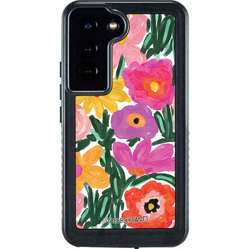 Bouffants and Broken Hearts Painterly Garden Galaxy S23 Waterproof Case