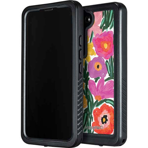 Bouffants and Broken Hearts Painterly Garden Galaxy S23 Waterproof Case