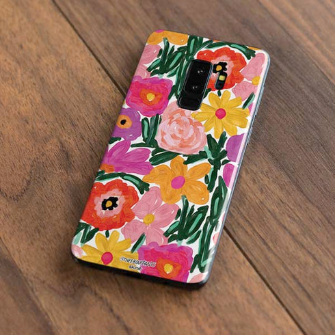 Bouffants and Broken Hearts Painterly Garden Galaxy S9 Plus Skin