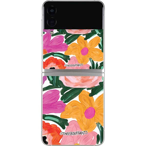 Bouffants and Broken Hearts Painterly Garden Galaxy Z Flip3 5G Skin