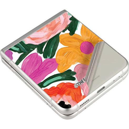 Bouffants and Broken Hearts Painterly Garden Galaxy Z Flip3 5G Skin