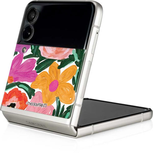 Bouffants and Broken Hearts Painterly Garden Galaxy Z Flip3 5G Skin