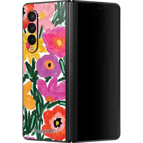 Bouffants and Broken Hearts Painterly Garden Galaxy Z Fold3 5G Skin