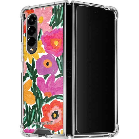 Bouffants and Broken Hearts Painterly Garden Galaxy Z Fold4 5G Clear Case