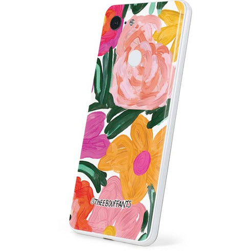 Bouffants and Broken Hearts Painterly Garden Google Pixel 3 Skin
