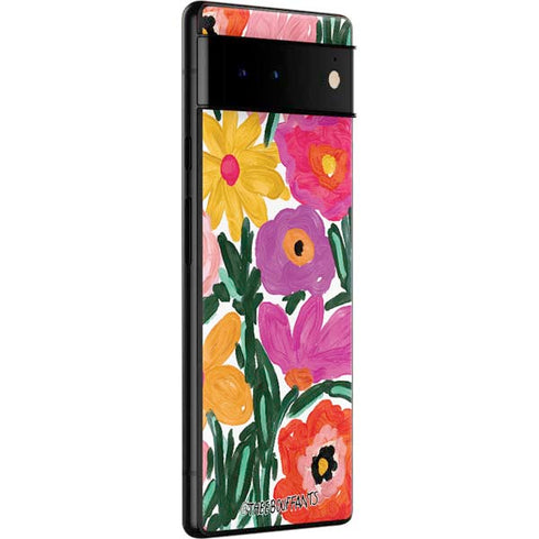 Bouffants and Broken Hearts Painterly Garden Google Pixel 6 Skin