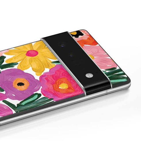 Bouffants and Broken Hearts Painterly Garden Google Pixel 6 Skin