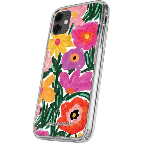 Bouffants and Broken Hearts Painterly Garden iPhone 11 Clear Case