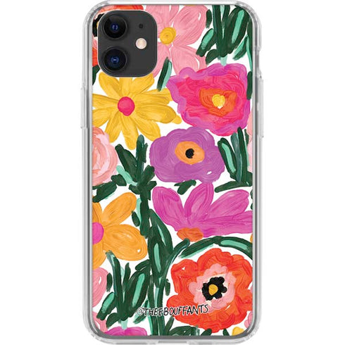 Bouffants and Broken Hearts Painterly Garden iPhone 11 Clear Case