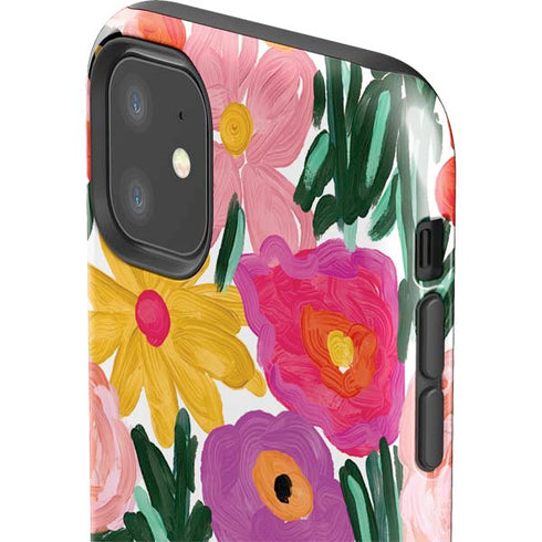 Bouffants and Broken Hearts Painterly Garden iPhone 11 Impact Case