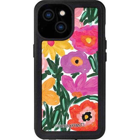 Bouffants and Broken Hearts Painterly Garden iPhone 13 Mini Waterproof Case