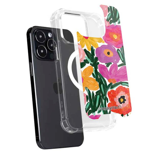 Bouffants and Broken Hearts Painterly Garden iPhone 15 Pro MagSafe Case