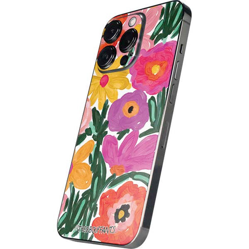 Bouffants and Broken Hearts Painterly Garden iPhone 14 Pro Max Skin