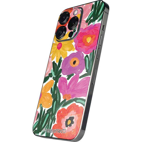 Bouffants and Broken Hearts Painterly Garden iPhone 15 Pro Skin