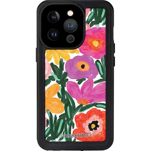 Bouffants and Broken Hearts Painterly Garden iPhone 14 Pro Waterproof Case