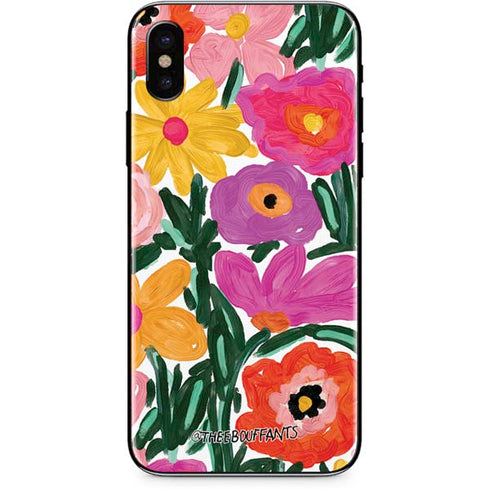 Bouffants and Broken Hearts Painterly Garden iPhone X Skin