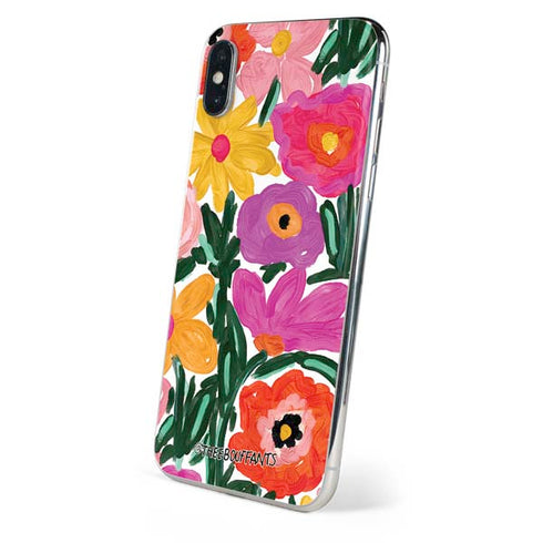 Bouffants and Broken Hearts Painterly Garden iPhone X Skin