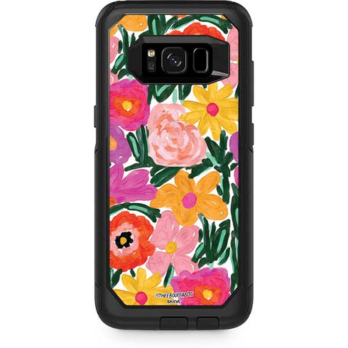 Bouffants and Broken Hearts Painterly Garden Otterbox Commuter Galaxy Skin