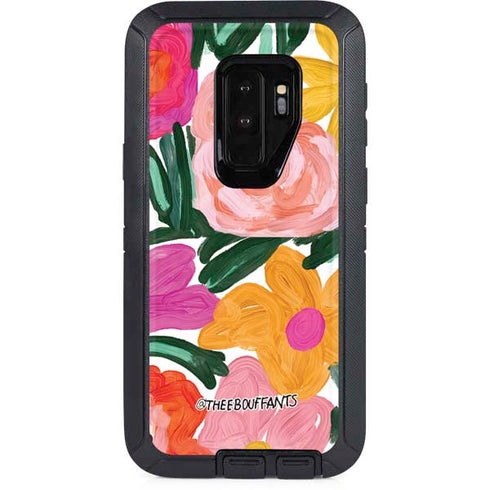 Bouffants and Broken Hearts Painterly Garden Otterbox Defender Galaxy Skin