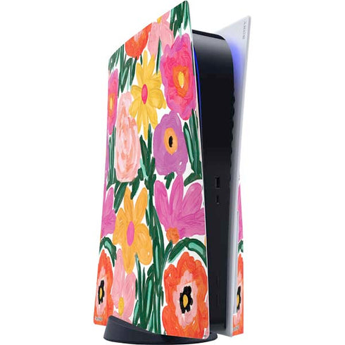 Bouffants and Broken Hearts Painterly Garden PS5 Console Skin