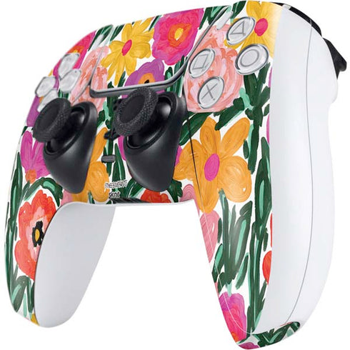Bouffants and Broken Hearts Painterly Garden PS5 Controller Skin