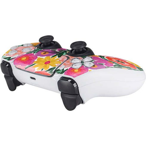Bouffants and Broken Hearts Painterly Garden PS5 Controller Skin