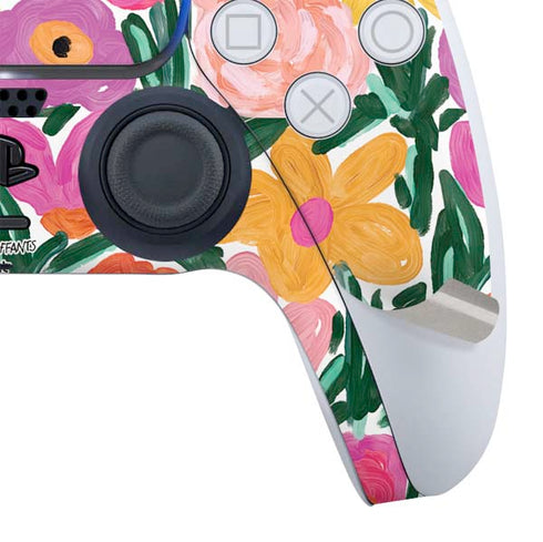Bouffants and Broken Hearts Painterly Garden PS5 Controller Skin