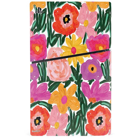 Bouffants and Broken Hearts Painterly Garden PS5 Slim Digital Edition Console Skin