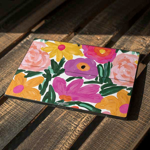 Bouffants and Broken Hearts Painterly Garden Surface Pro 7 Skin