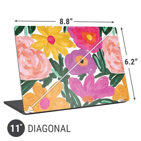 Bouffants and Broken Hearts Painterly Garden Universal Laptop 11in (8.8 x 6.2in) Skin