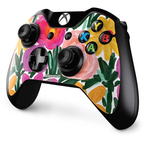 Bouffants and Broken Hearts Painterly Garden Xbox One Controller Skin