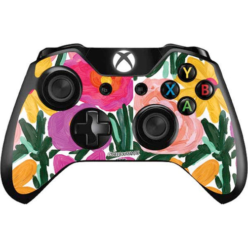 Bouffants and Broken Hearts Painterly Garden Xbox One Controller Skin