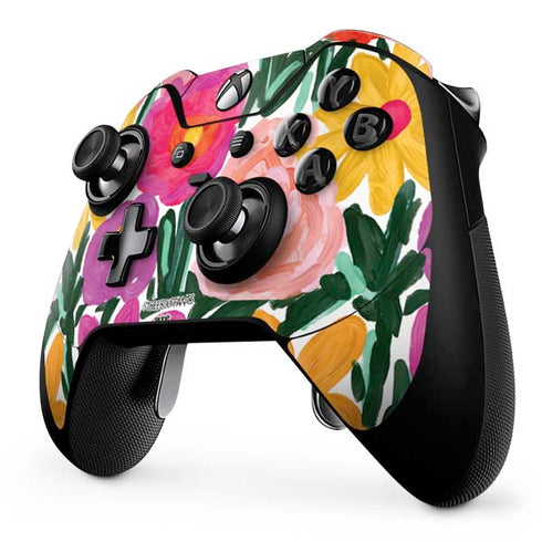 Bouffants and Broken Hearts Painterly Garden Xbox One Elite Controller Skin