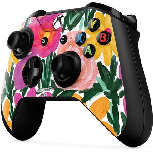 Bouffants and Broken Hearts Painterly Garden Xbox One X Controller Skin