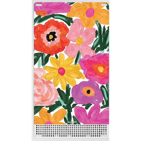 Bouffants and Broken Hearts Painterly Garden Xbox Series S Console Skin