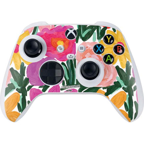 Bouffants and Broken Hearts Painterly Garden Xbox Series S Controller Skin