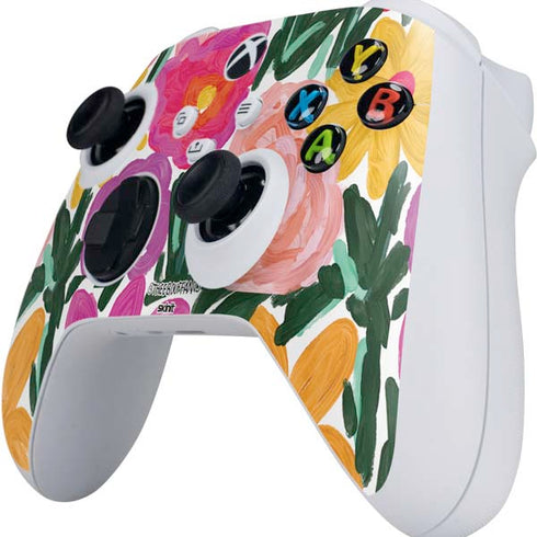Bouffants and Broken Hearts Painterly Garden Xbox Series S Controller Skin